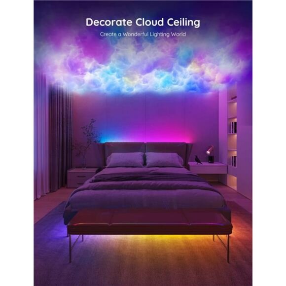 RGBIC LED Strip Lights 16ft Color Changing Bluetooth Smart Light for Bedroom - Picture 3 of 7